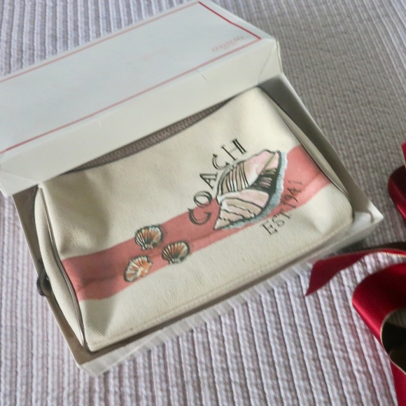 Vintage Coach Seashell Cosmetic Pouch - Picture 7 of 9